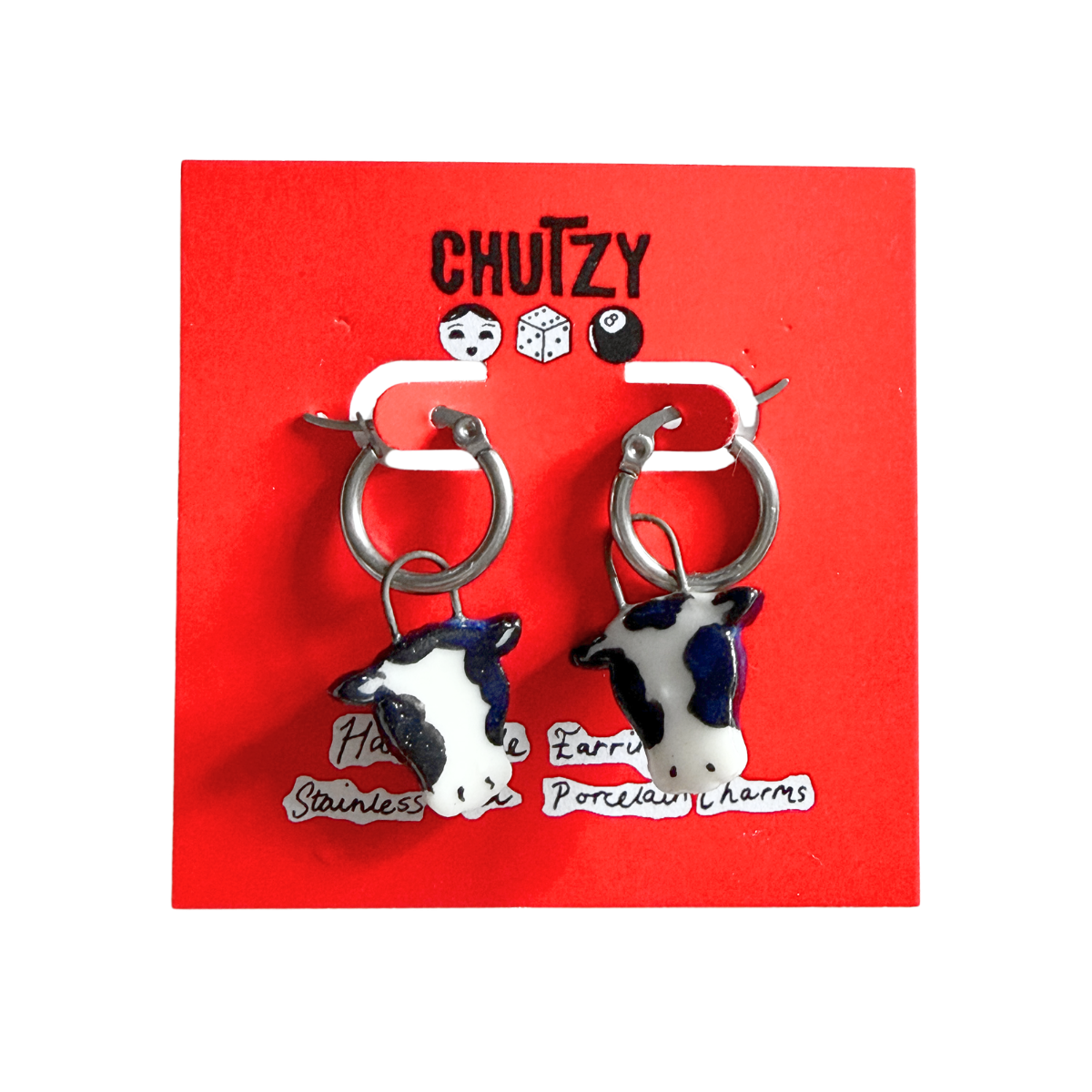 Cow earrings
