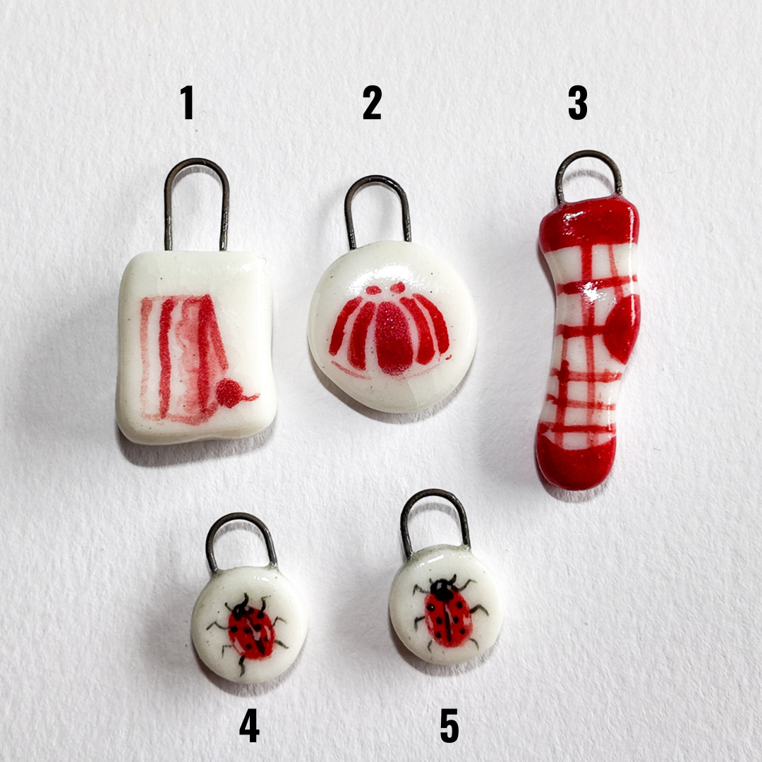 Red assortment - individual charms