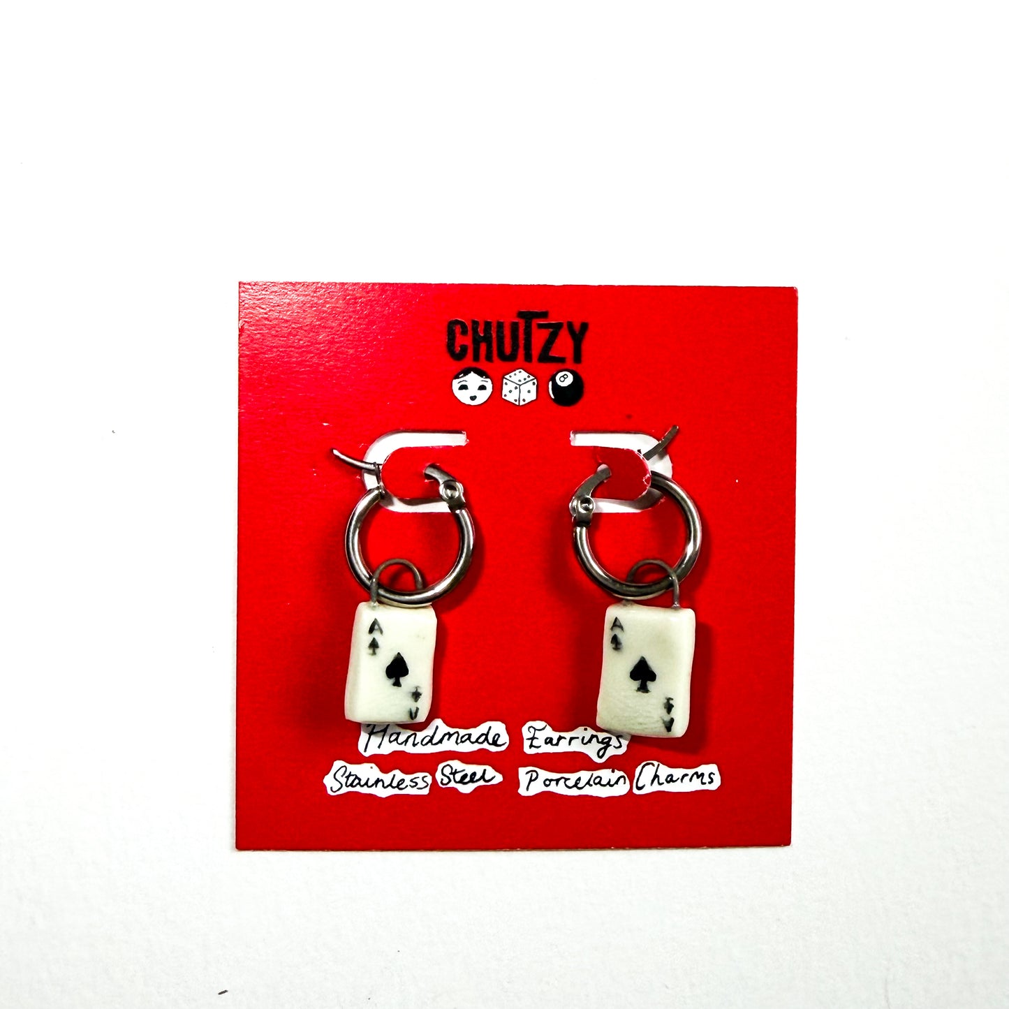 Ace of Spades earrings - Chutzy