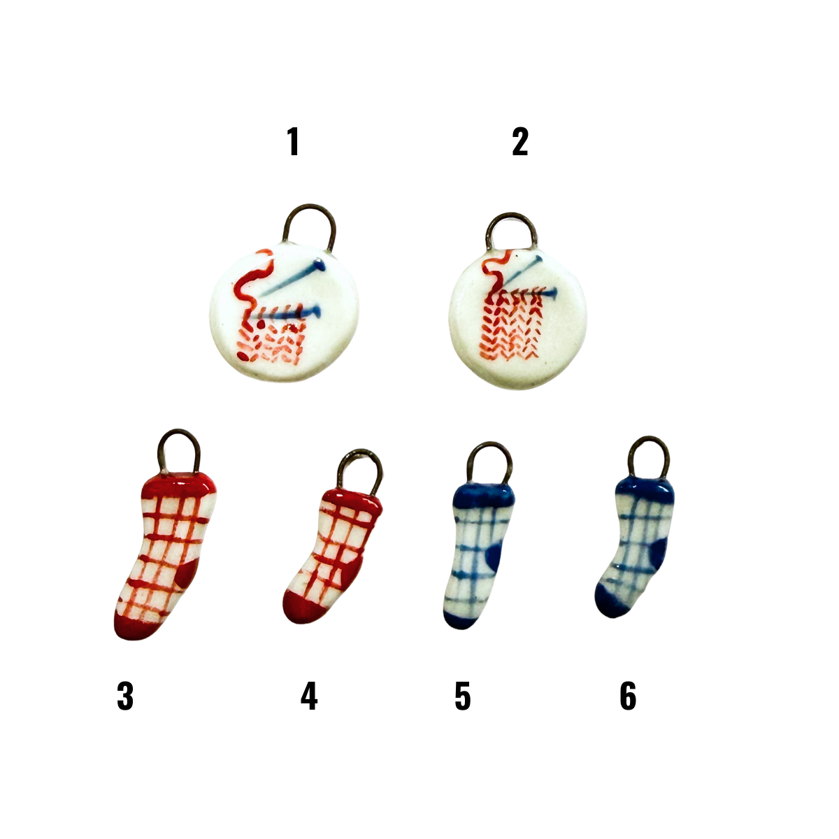 Knitting and socks - individual charms - Chutzy