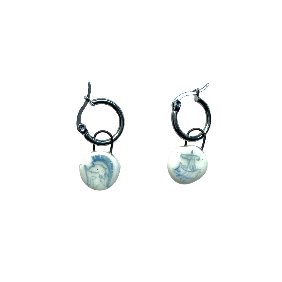 Trojan battle earrings
