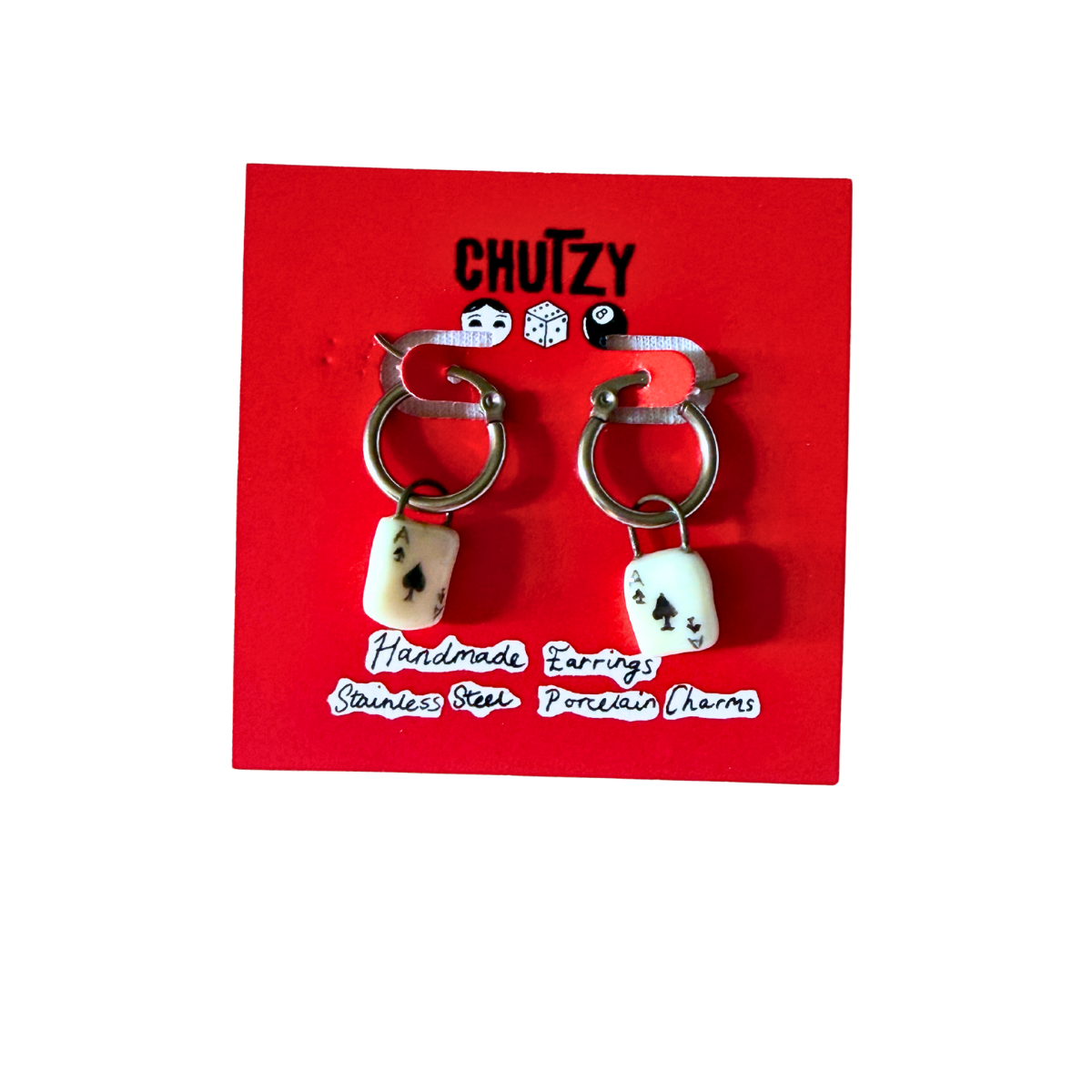 Ace of Spades earrings - Chutzy