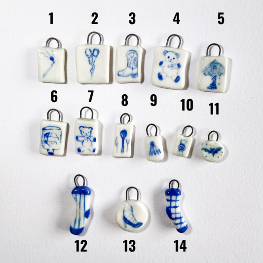 Blue assortment - individual charms