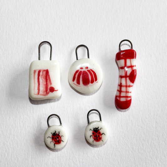 Red assortment - individual charms